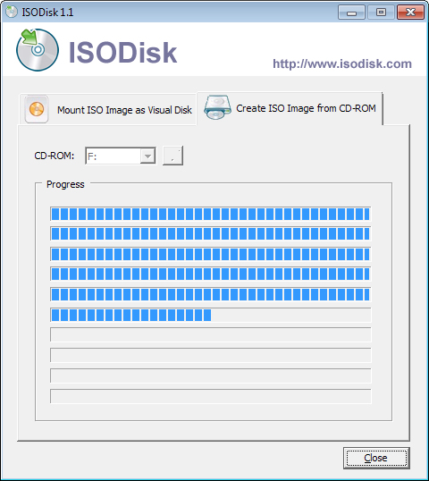 Use ISODisk to create an ISO file from a bootable DVD.