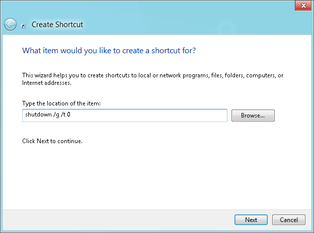 Create a special shortcut to restart your computer from the Start screen.
