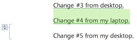 The desktop version of Word 2010 notifies you when other users have edited a file and automatically merges those changes.