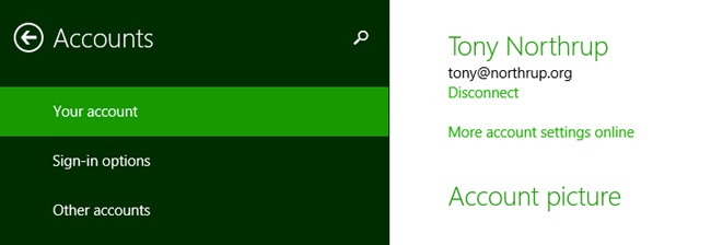 You can switch between local and Microsoft account types.