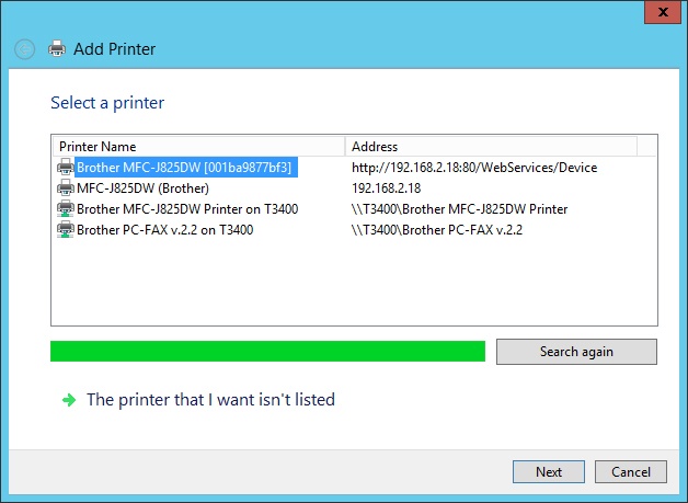 Use the desktop to reliably connect to printers.