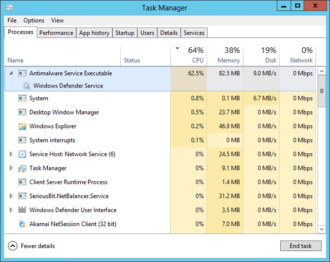 Use Task Manager to find the app consuming the most processor time.