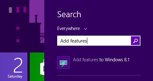 Add features to Windows 8.1.