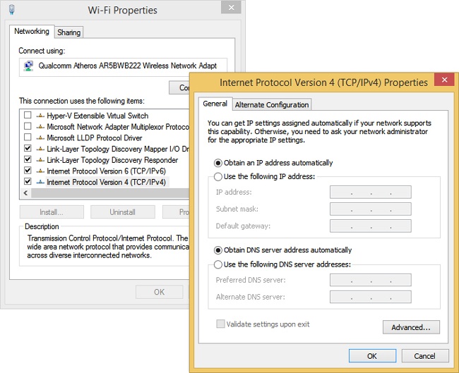 You can configure networking using the the Local Area Network Connections Properties dialog box.