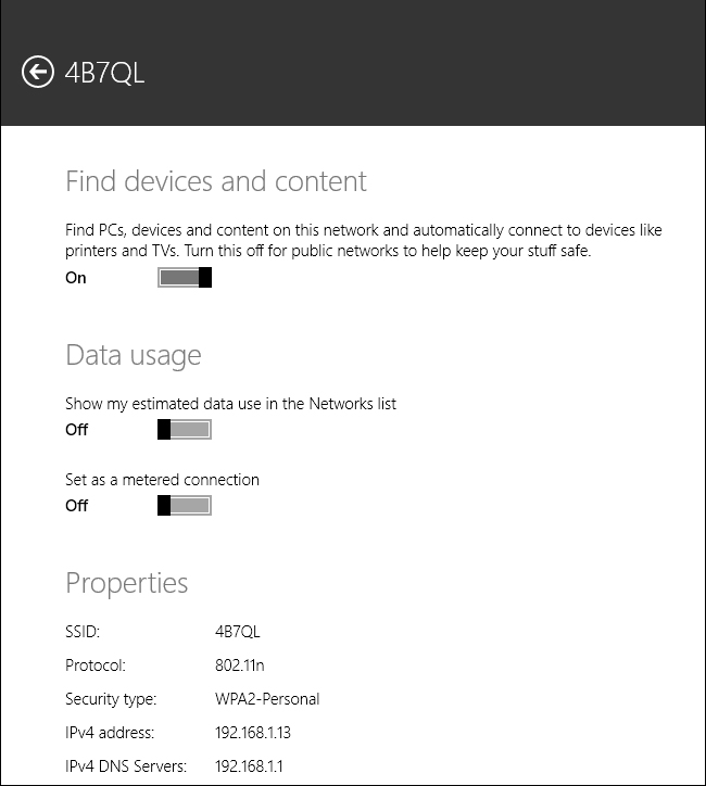 Make changes to network location in PC Settings, from Network.