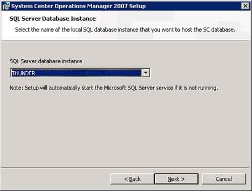 SQL Server instance.
