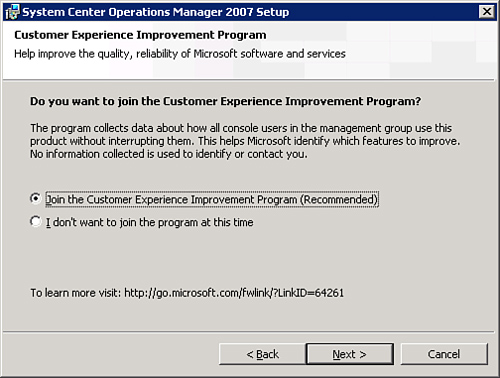 Customer Experience Improvement Program.
