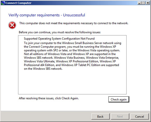 FIGURE 14.4. Operating System warning message.