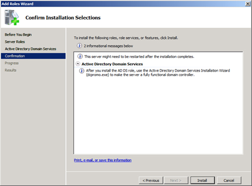 FIGURE 14.11. Confirm installation selections.