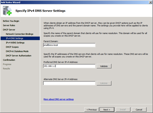 FIGURE 14.16. IPv4 DNS server settings.