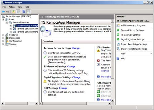 FIGURE 14.22. TS RemoteApp Manager console.