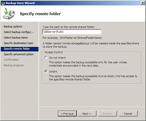 FIGURE 18.12. Specify remote folder.