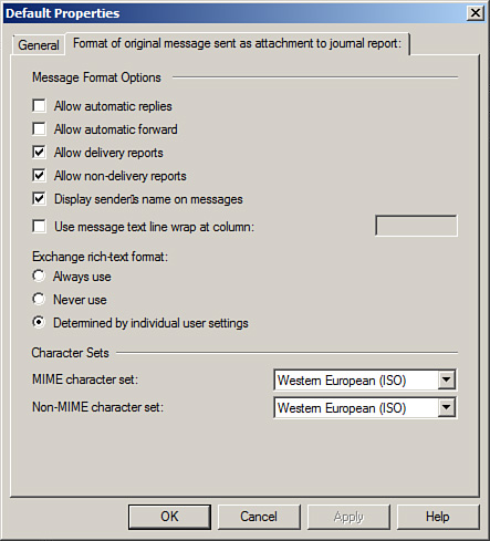The various message format options for a remote domain.