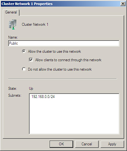 Configure various network settings for your cluster.
