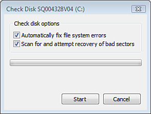 Use ScanDisk to check your hard disk for errors.