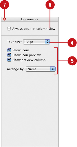 Change Column View Options