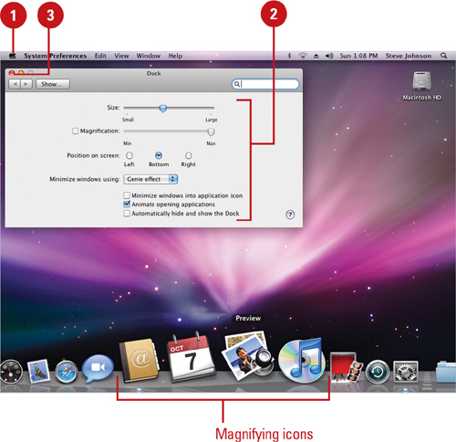 Automatically hide and show the Dock.