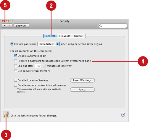 Set Preference Panes to Lock