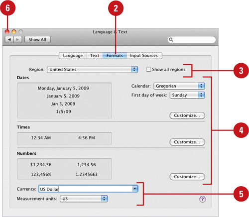 Set International Date, Time, and Number Formats