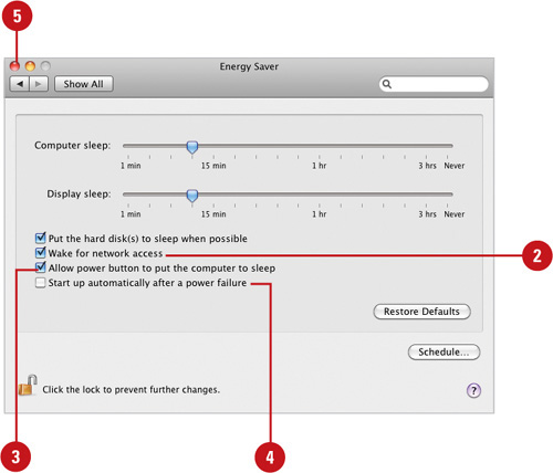 Set Wake and Power Failure Restart Options