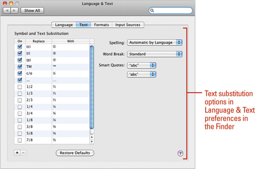 Show Substitutions.