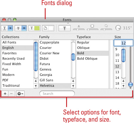 Show Fonts.