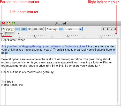 Change Paragraph Indents