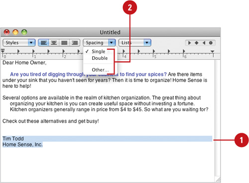 Change Line Spacing