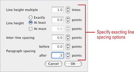 Change Line Spacing