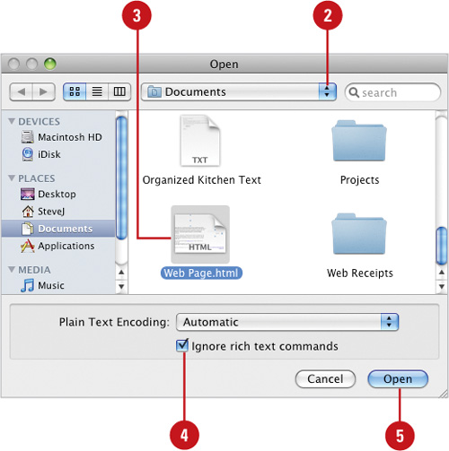 Open an HTML Document