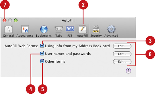 Set AutoFill Preferences