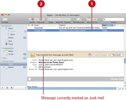 Mark E-Mail as Junk or Not Junk