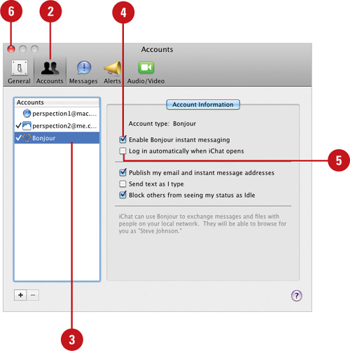 Turn On Bonjour Instant Messaging