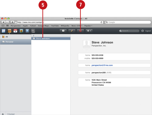 Create a MobileMe Address Book