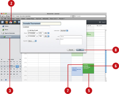 Add or Edit MobileMe Calendar Events