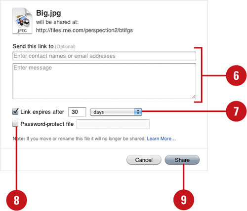 Share Files from MobileMe iDisk via E-mail