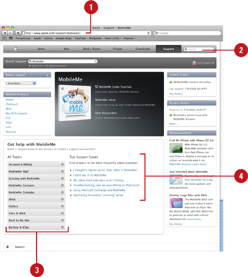 Get MobileMe Online Support