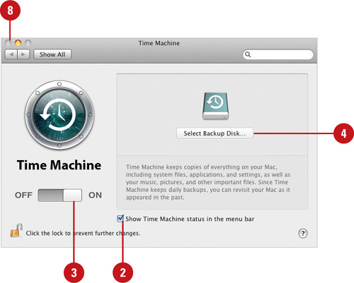 Set Up Time Machine Preferences