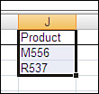 Place criteria on successive rows to join them with an OR. This criteria range gets customers who ordered either product M556 or R537.