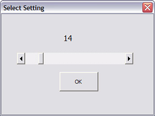 Using a scrollbar control allows the user to quickly drag to a particular numeric or data value.