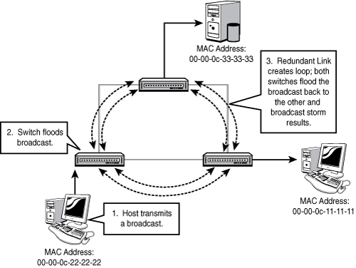 A Layer 2 (switching) loop.