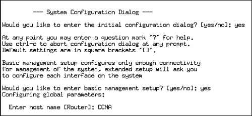 Setup Mode dialog.