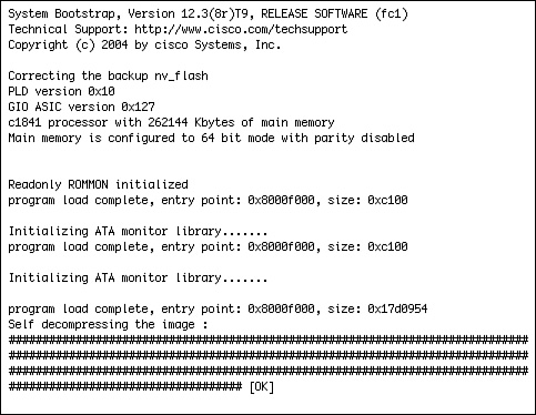 IOS bootstrap and IOS decompression.