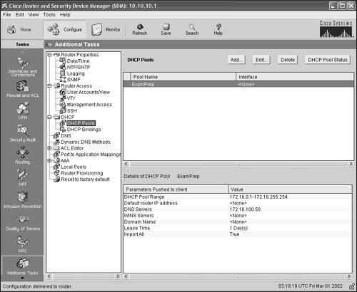 DHCP Pools with a new DHCP pool configuration.