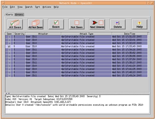 Viewing and managing alerts.