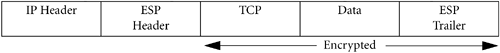 Encapsulated Security Payload Header in Transport Mode.