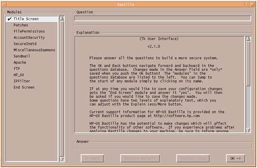 HP-UX Bastille.