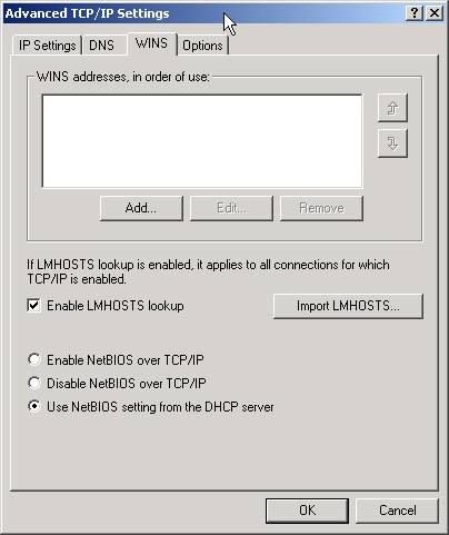 WINS Configuration