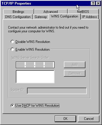 WINS Configuration