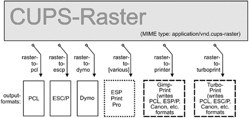 Raster to Printer-Specific Formats